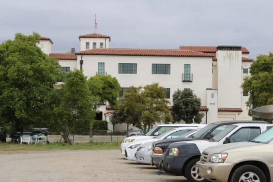 UCSB bought the empty lot across the street from the Charles T. Munger Physics Residence to build new housing graduate students, postdocs, and researchers. (Rebecca Caraway / Noozhawk photo)